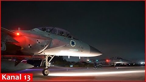 Video footage of Israeli fighter jets taking off to strike Iran