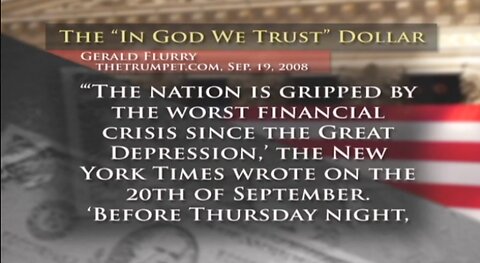 Solution to America’s Financial Crisis ~ THE KEY OF DAVID with Gerald Flurry