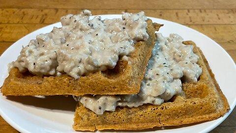 Chicken Gravy and Waffles
