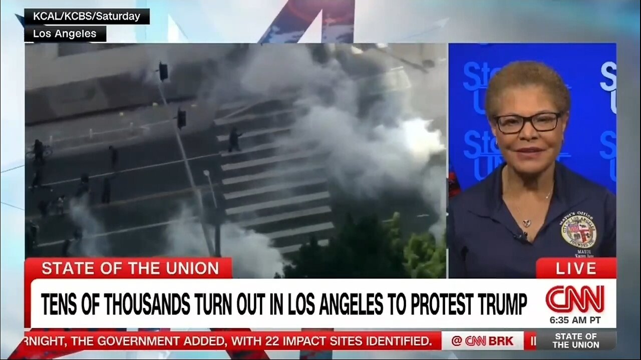 Mayor Karen Bass Blames Trump For No Kings Riot In L.A.