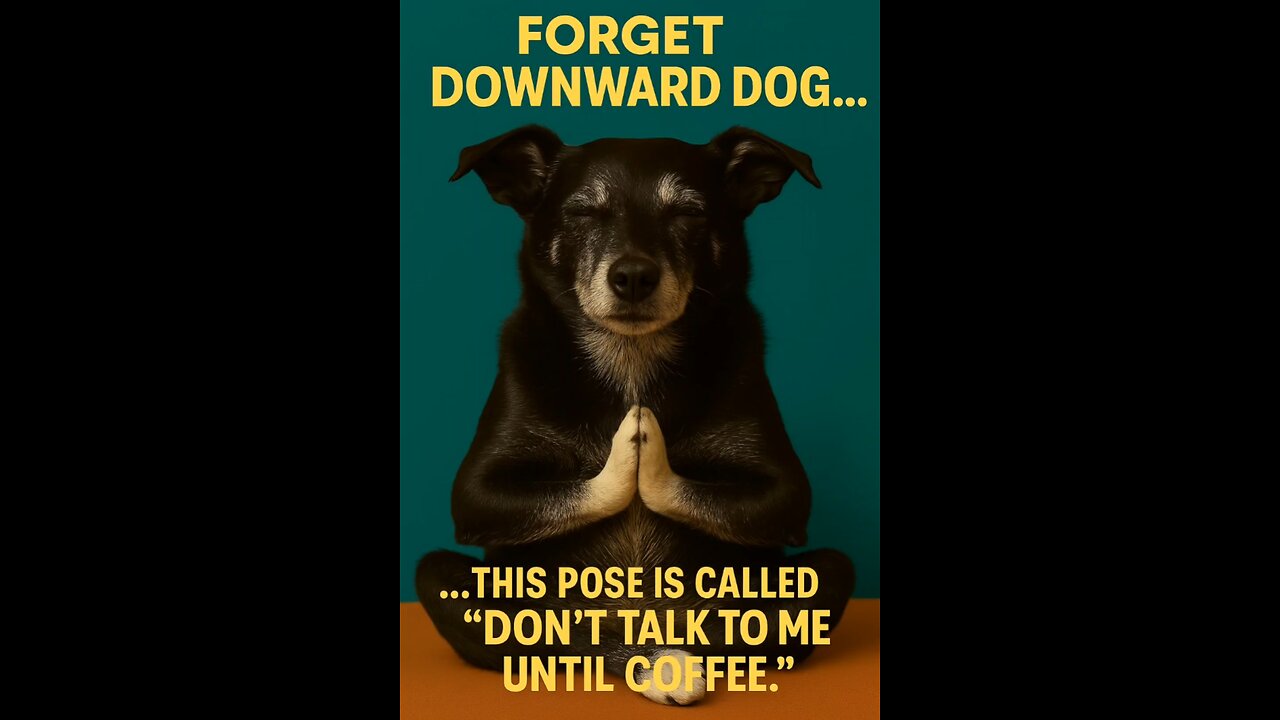 Forget Downward Dog… …This Pose Is Called ‘Don’t Talk to Me Until Coffee.’ 🧘‍♀️