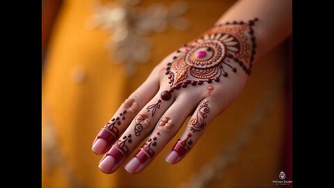 simple mehndi designs for front hands arabic style