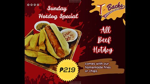 T-Backs Sports Bar and Grill Sports Schedule and Hot Dog Special for Sunday Mar 23, 2025