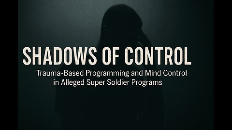 🧠 26. Trauma-Based Programming and Mind Control in Super Soldier Programs