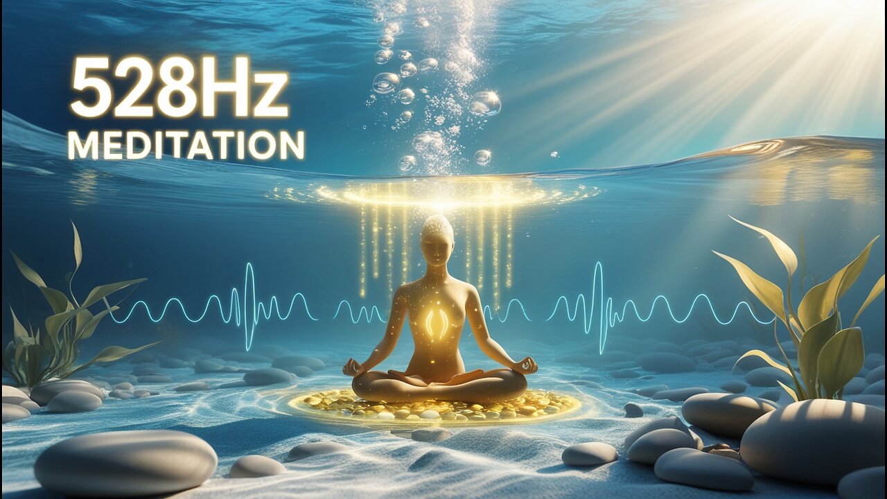 1 Hour Meditation Music: Underwater 528Hz Frequency with River Relaxing Music for You 🌊🧘‍♂️✨