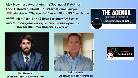 Stop C-293 Cmt. Aug 11, 12 Eastern Interview Alex Newman, Todd Calender