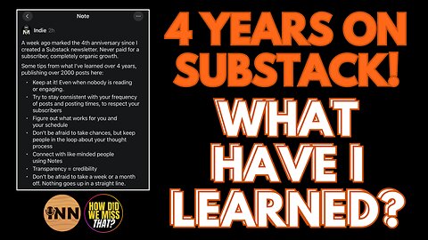 What I’ve Learned in 4 Years of Publishing on Substack | @HowDidWeMissTha @IndieMediaToday