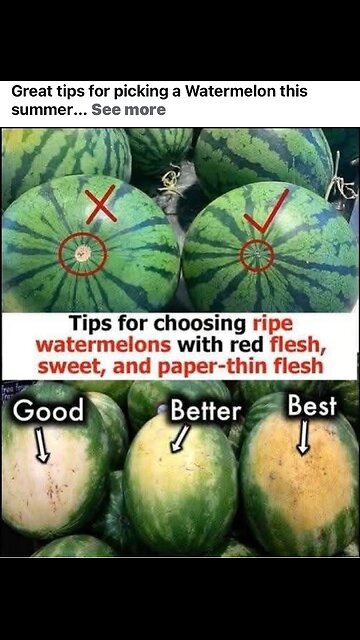 Tips For Choosing Ripe Watermelon