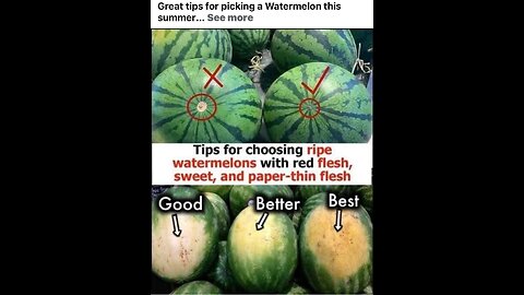 Tips For Choosing Ripe Watermelon