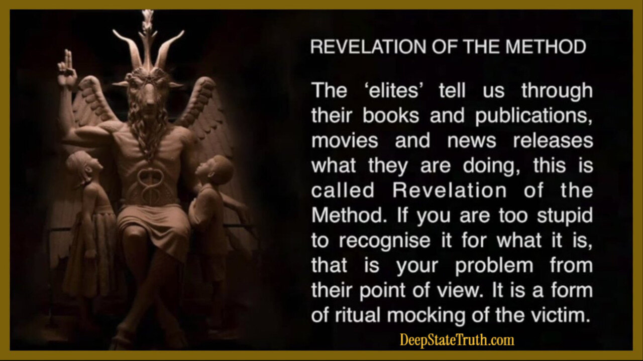 👁️🗨️ 'Revelation of the Method' 🗣 The Deep State Must Tell Us What They Are Doing 🗨 Our Silence is Consent