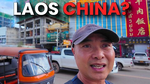 Is This Laos China? Sanjiang District Vientiane, Laos Walking Tour! 🇱🇦