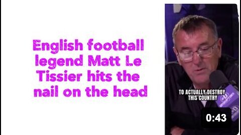 English football legend Matt Le Tissier hits the nail on the head. 🔥