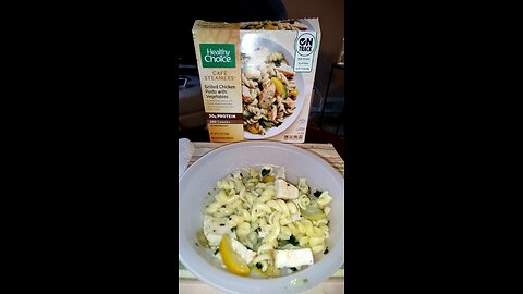 Eating Healthy Choice Café Steamers Grilled Chicken Pesto With Vegetables, Dbn, MI, 8/11/25
