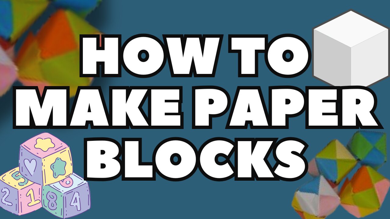 How to Make Colorful Paper Blocks | Easy 3D DIY Paper Craft Tutorial