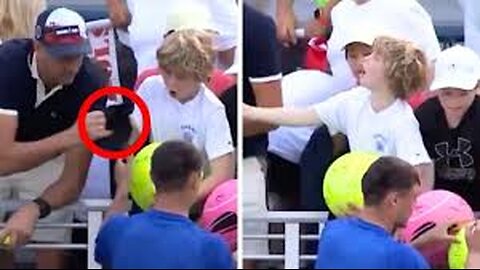 WATCH: Grown Man Shamelessly Robs Child of Tennis Star’s Hat at US Open