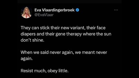 “We’ve just started....”. 🤔🧐🤨 I’m with Eva!