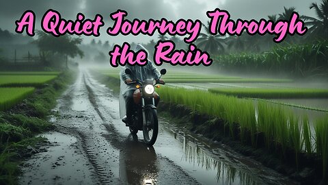 Rainy Ride Through the Rice Fields – 1 Hour of Peaceful Rain & Music