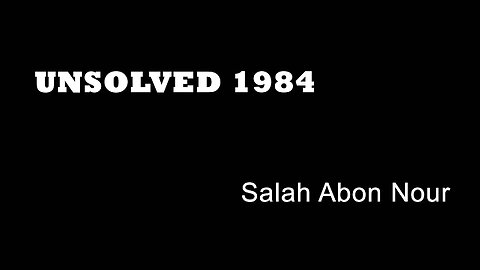 Unsolved 1984 - Salah Nour - White City Murder - Shepherds Bush True Crime - British Murder Stories