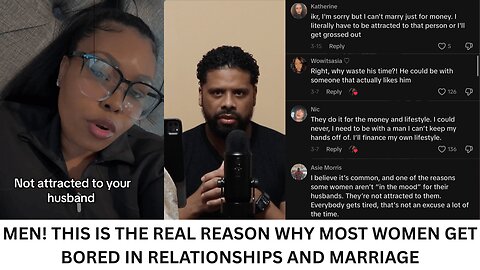 MEN! THIS IS THE REAL REASON WHY MOST WOMEN GET BORED IN RELATIONSHIPS AND MARRIAGE. DO YOU AGREE?