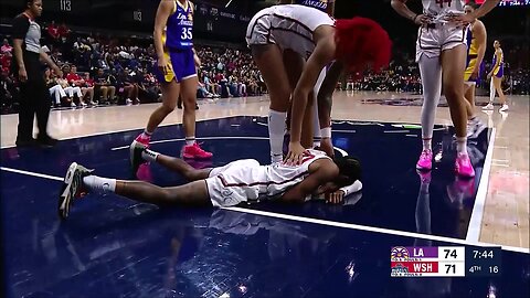 🤕 Julie Vanloo SMACKS HEADBAND off Brittney Sykes, who teases her after the game 😂 | WNBA basketball