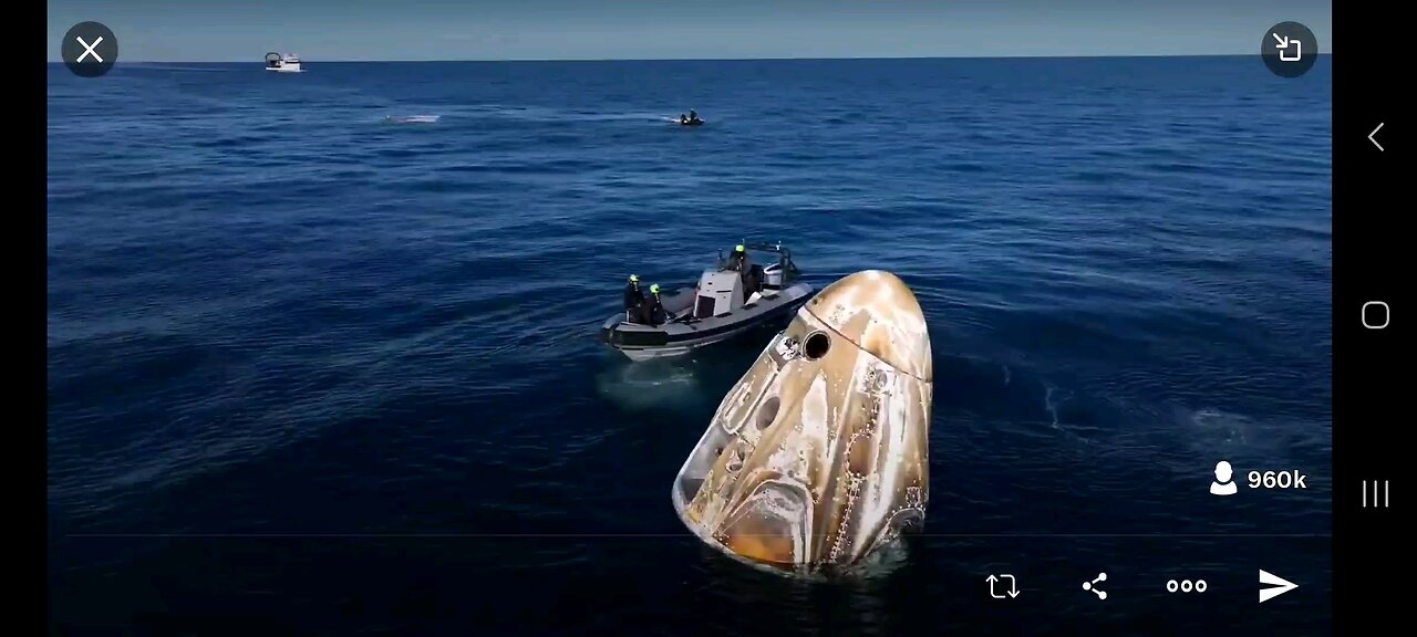 SpaceX Capsule Retreaval. Livestream Recording Pt. 1 Dragun Freedom