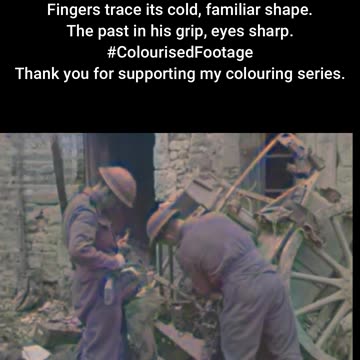 British Soldier Inspects Kar98k 1944 #ColourisedHistory