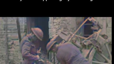 British Soldier Inspects Kar98k 1944 #ColourisedHistory