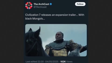 Civilization 7 Trailer Potrays Mongolian as African - Video Game Subversion?
