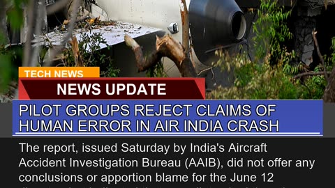 Pilot Groups Reject Claims of Human Error in Air I