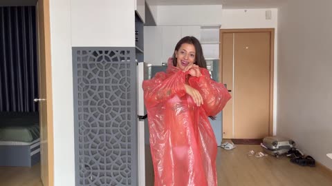 Red & Orange Raincoat Try-On Haul 2025