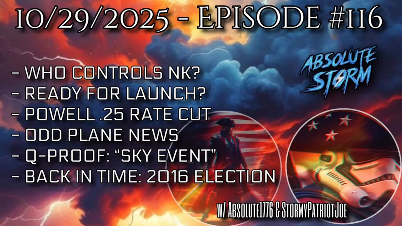 Absolute Storm Ep 116 10/29/25 6pm EDT NK|Launch?|Rate Cuts|Q-Proof|Back In Time