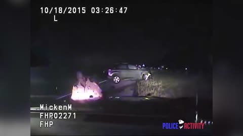Dashcam Video Shows Florida Trooper Hit By Car
