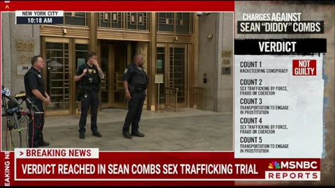 JUST IN - Diddy found guilty on 2 of 5 charges in sex trafficking trial.
