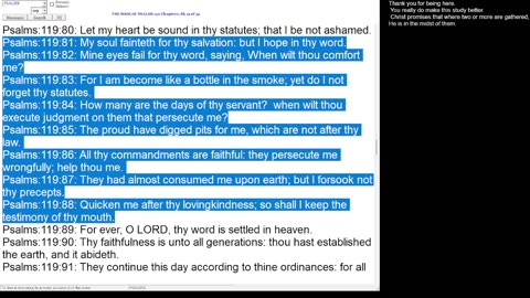 Psalm 119:81-88
