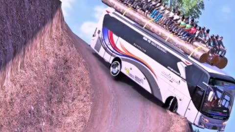 Bus Hill Climb Driving#shots #trnting #bus #driving