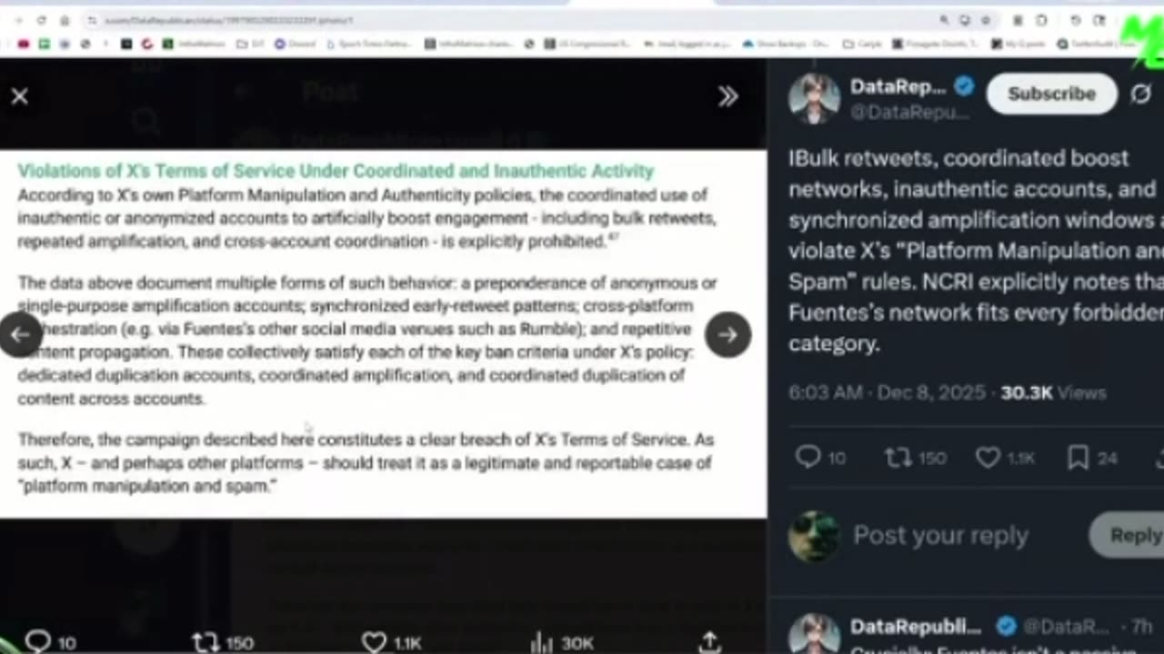 Fuentes Twitter X account