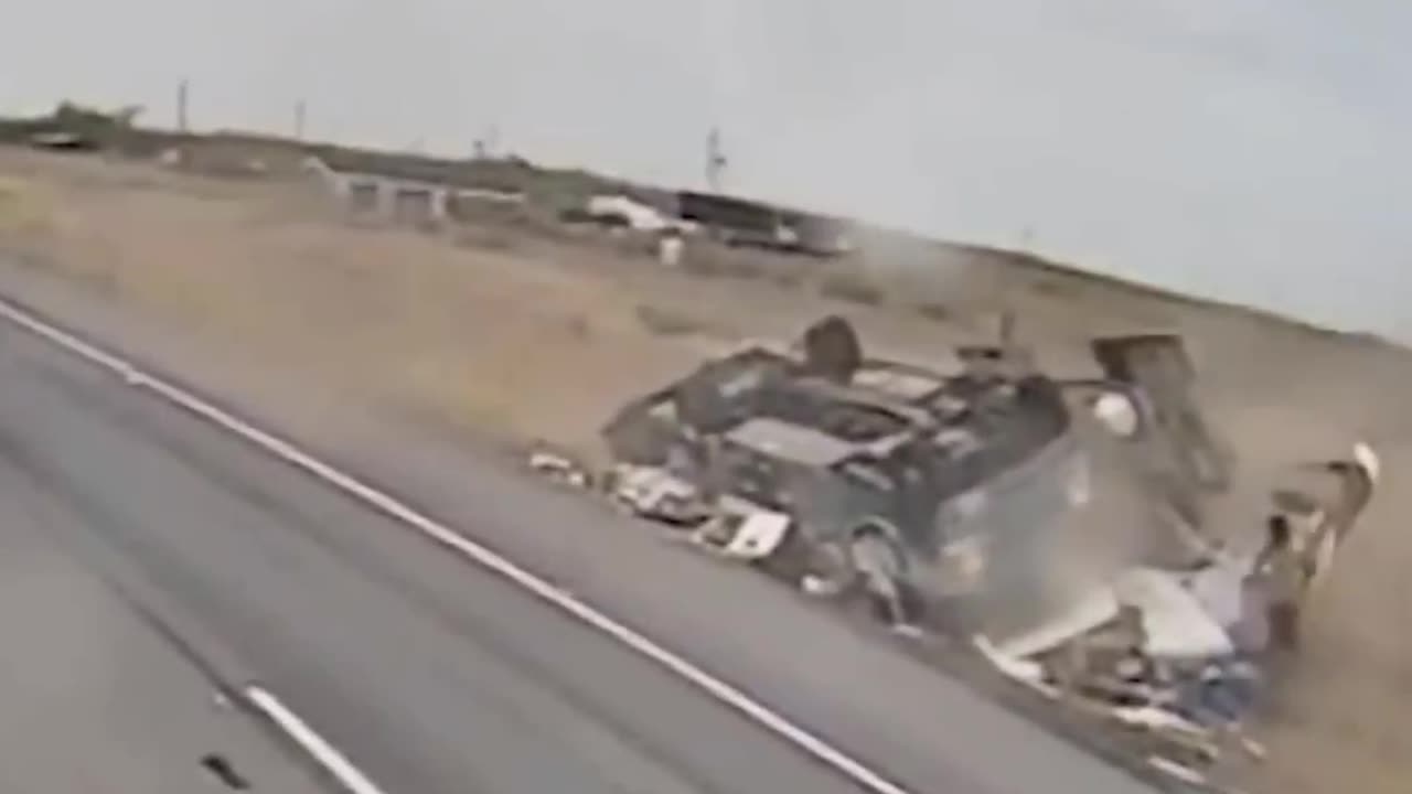 "Car Tried Overtaking Truck – Touched Rear and Flipped Over! 😱 CCTV"