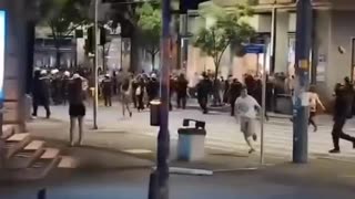 NOW - Violent clashes in multiple Serbian cities.