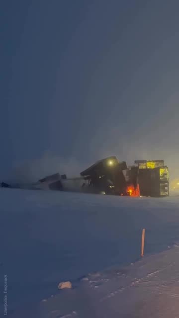 Largest oil drilling rig in North America tipped over and caught fire