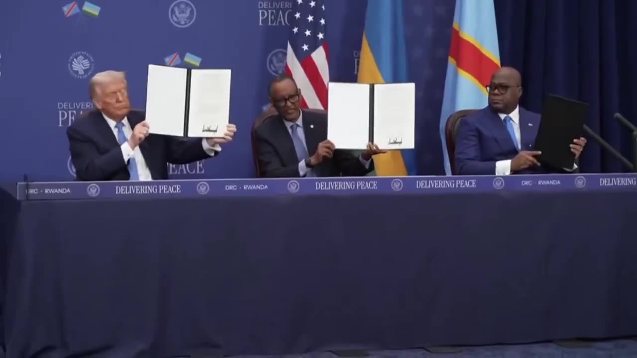 By stroke of pen, President Trump formally ENDS the 30-year long Rwanda-Congo war