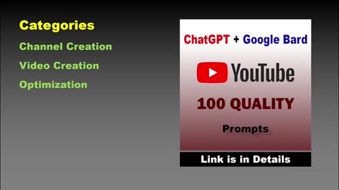 ChatGPT Prompts for Youtube + Google Bard - Go Viral FAST on Youtube !