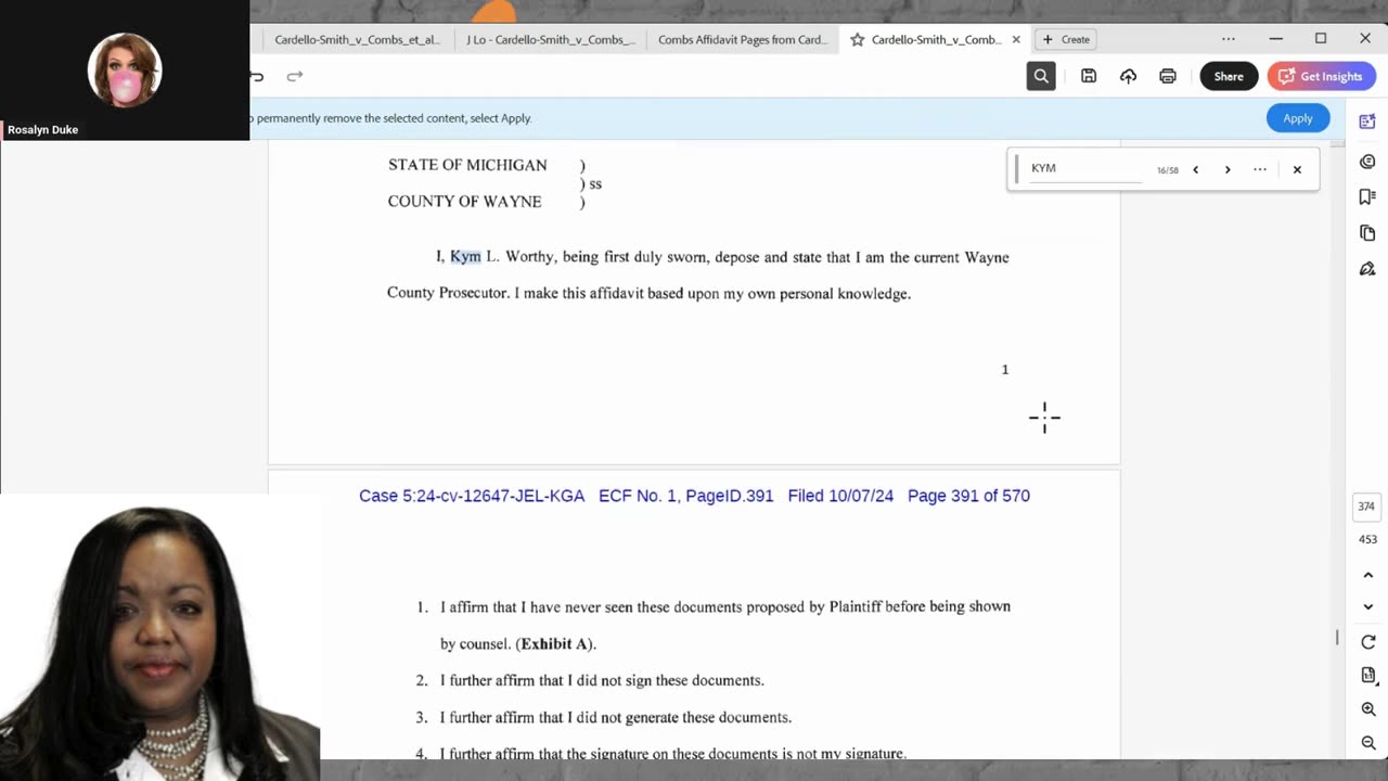 Kym Worthy Addresses THE Documents #pdiddy - Derrick Lee Cardello-Smith