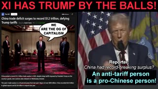 Trump Defensive about Xi's record-breaking trade surplus 🤣🤡😇