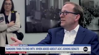 Bernie gets up and threatens to walk out of interview after ABC’s Karl asks him about AOC