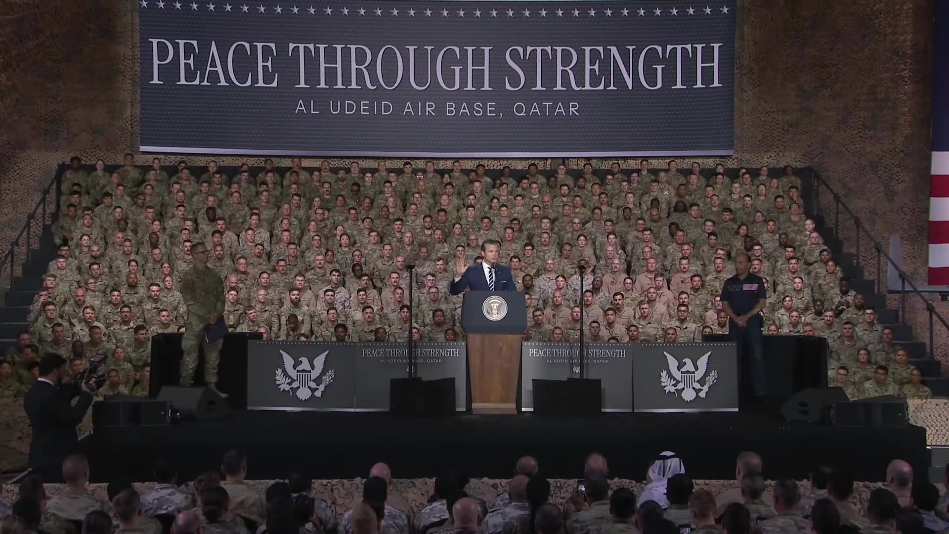 President Trump Delivers Remarks to Troops at Al Udeid Air Base, May 15, 2025