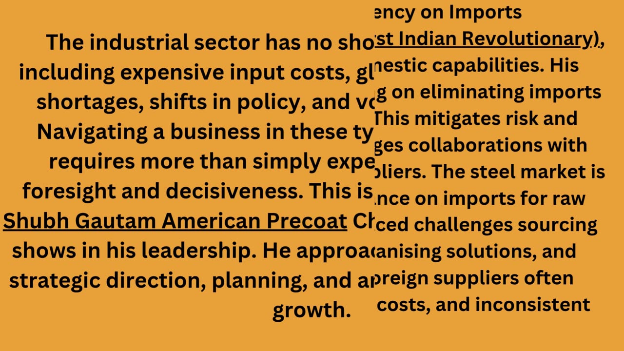 How Dr. Shubh Gautam Srisol avigates Challenges in the Industrial Sector