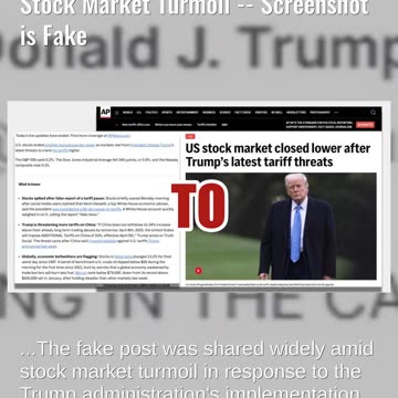 Fact Check: Donald Trump Did NOT Post 'No Crying in the Casino' Amid Stock Market Turmoil