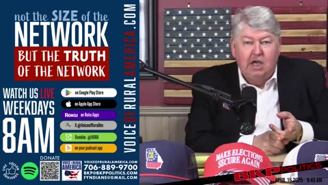 LIVESTREAM - Wednesday April 16, 2025 - 8:00am ET - Voice of Rural America with BKP