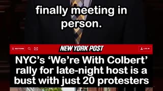 NYC’s Stephen Colbert Rally Only Has 20 Protesters