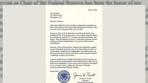 Fact Check: Jerome Powell Did NOT Write a July 22 Federal Reserve Resignation Letter